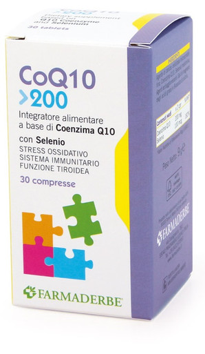 Farmaderbe - Co Q10 Integratore Alimentare Antiossidante Energizzante Confezione 30 compresse