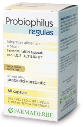 Farmaderbe - Probiophilus Regulas integratore Alimentare Regolarità Confezione 60 Capsule