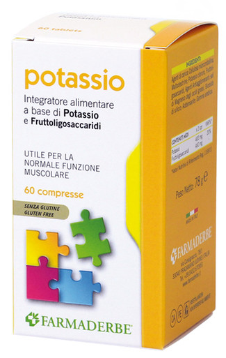 Farmaderbe - Integratore Alimentare Potassio Confezione 60 Compresse