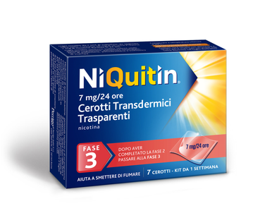 NiQuitin - Fase 3 Nicotina 7 Mg/24 Ore Cerotti Transdermici Per Smettere di Fumare