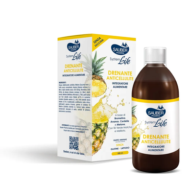 Sauber - Drenante Anticellulite Gusto Ananas Confezione 500 Ml