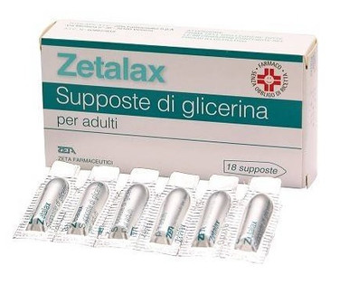 Zetalax - Supposte di Glicerina Confezione 18 Supposte 2,25 Gr