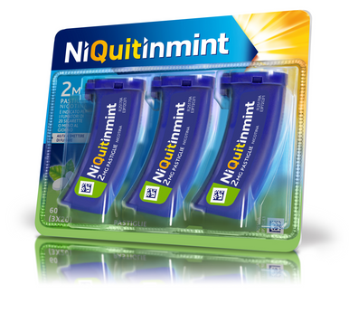 NiQuitin - Mint 2 Mg Confezione 60 Pastiglie per Smettere di Fumare
