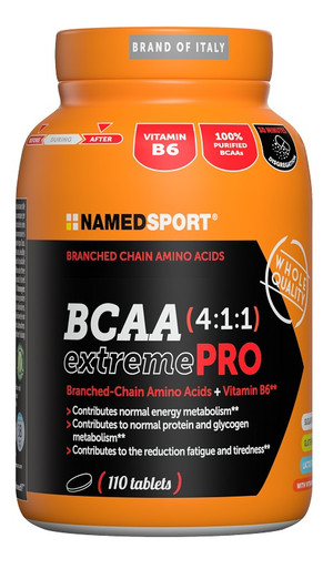 Named Sport BCAA 4:1:1 Extreme Pro Integratore Energizzante Confezione 110 Compresse