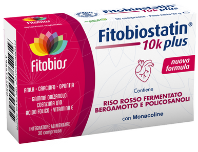 Fitobios - Fitobiostatin 10K Plus Integratore Antiossidante Confezione 30 Compresse