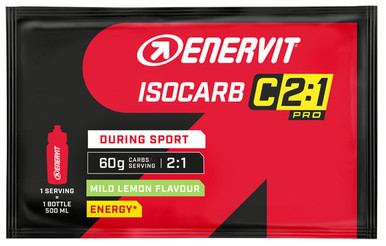 Enervit - Sport Isocarb 2:1 Lemon Bevanda Istantanea Gusto Limone Confezione 65 gr