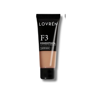 Lovren - F4 Fondotinta con Acido Ialuronico Colore Tan Confezione 25 Ml