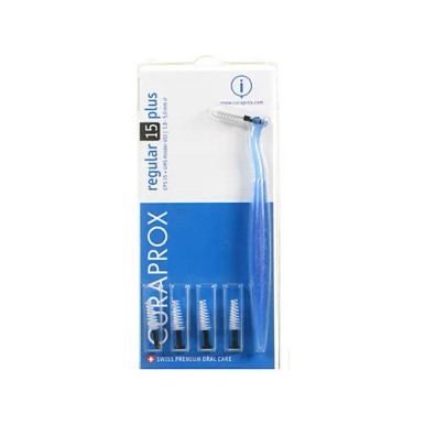 Curaprox - Scovolini Regular Plus CPS 15 Nero Confezione 5 Scovolini + 1 Supporto