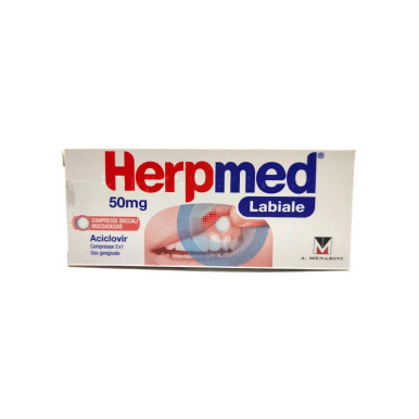 Herpmed - Labiale Compresse Mucoadesive per Herpes alla Bocca Confezione 50 Mg