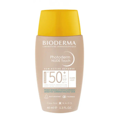 Bioderma - Photoderm Nude Touch Mineral Crema Solare Viso SPF50+ Confezione 40 Ml