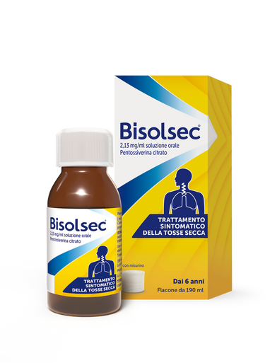 Bisolsec - Soluzione Orale 2,13 mg/ml Trattamento Tosse Secca Confezione 190 Ml