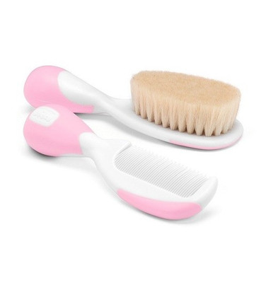 Chicco - Spazzola e Pettine Rosa Confezione 2 Pezzi