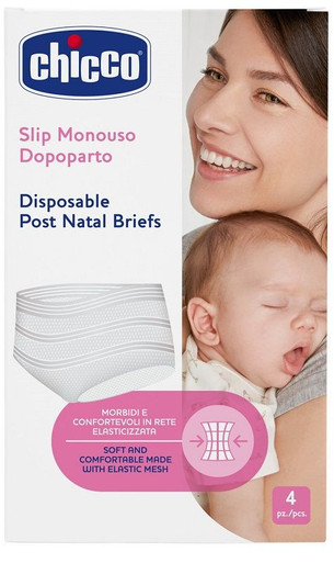 Chicco - Slip Rete MonoUso Post Parto Taglia Unica Confezione 4 Pezzi