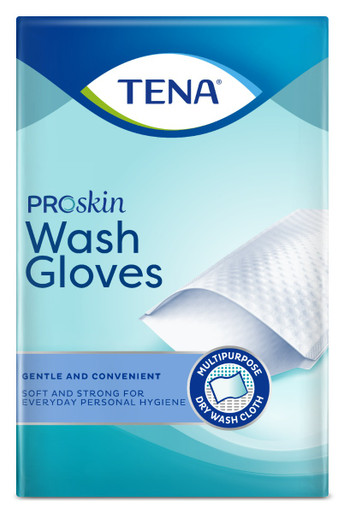 Tena - Wash Glove Guanti Detergenti Monouso Confezione 50 Pezzi