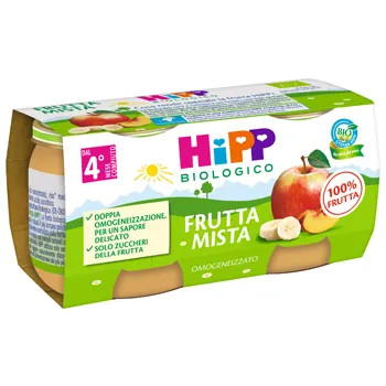 Hipp - Omogeneizzato Gusto Frutta Mista Biologico Confezione 2x80 Gr