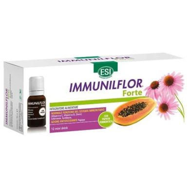 Esi - Immuniflor Forte Papaya Integratore Difese Immunitarie Confezione 12 Flaconcini
