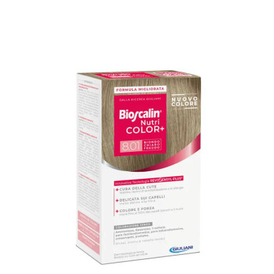 Bioscalin - Nutricolor Plus Colorazione Capelli Permanente 8,01 Biondo Chiaro Freddo Confezione 1 Pezzo