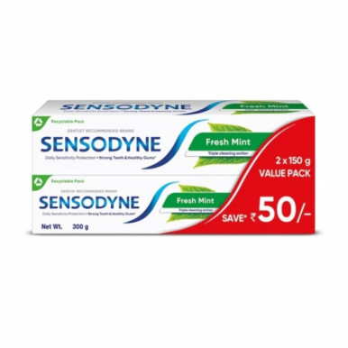 Sensodyne - Fresh Mint Dentifricio Confezione Bipacco 2x75 Ml (Confezione Danneggiata)
