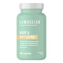 Lamuselab - Skin Longevity Integratore Antiage Pelle Grassa e Capelli Confezione 90 Capsule