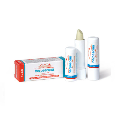 Herpaso - Plus Stick Protettivo e Idratante Labbra Confezione 4,5 Ml