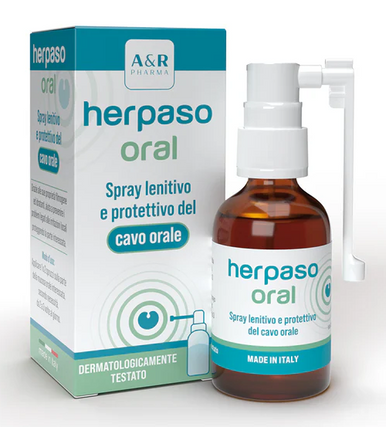 Herpaso - Oral Spray Lenitivo e Protettivo del Cavo Orale Confezione 30 Ml