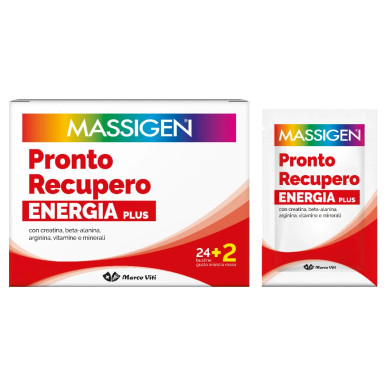 Massigen - Pronto Recupero Energia Plus Integratore Energizzante Confezione 24+2 Bustine