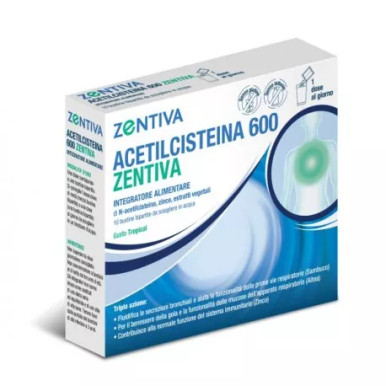 Zentiva - Acetilcisteina 600 Integratore Benessere Vie Respiratorie Confezione 10 Bustine