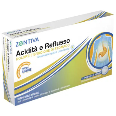 Zentiva - Acidità e Reflusso Integratore Digestione Confezione 20 Compresse