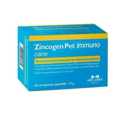 NBF Lanes - Zincogen Pet Immuno Mangime Complementare Per Cani Confezione 60 Compresse