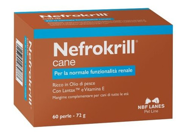 NBF Lines - Nefrokrill Cane Mangime Per La Normale Funzionalità Renale Confezione 60 Perle