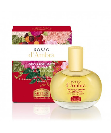 Helan - Rosso D'Ambra Olio Profumato Illuminante Corpo e Capelli Confezione 50 Ml