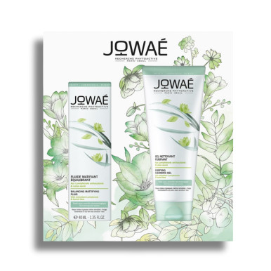 Jowaé - Cofanetto Anti-Imperfezioni Fluido Riequilibrante Opacizzante E Gel Detergente Confezione 2 Pezzi