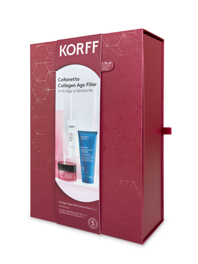 Korff - Cofanetto Collagen Age Filler Crema + Siero + Latte Detergente Confezione 3 Pezzi