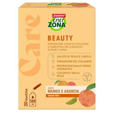 Enervit - Enerzona Care Beauty Gusto Mango e Arancia Integratore Pelle e Capelli Confezione 20 Bustine