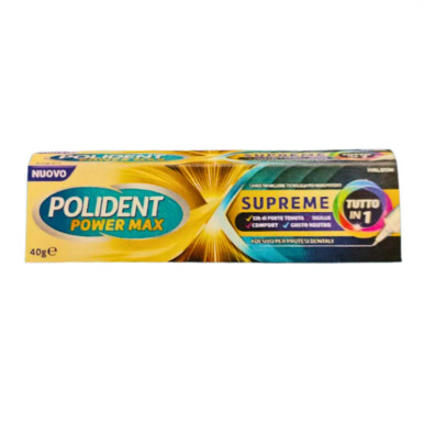Polident - Power Max Supreme Crema Adesiva Dentiera Confezione 40 Gr
