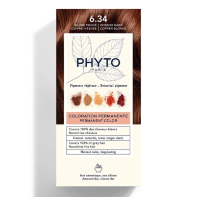 Phyto - Phytocolor 6.34 Marrone Chiaro Cappuccino Colorazione Permanente Per Capelli Kit Completo