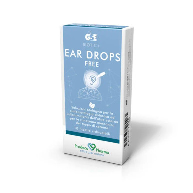 Gse - Biotic+ Ear Drops Free Soluzione Dolore Orecchio Confezione 10 Pipette