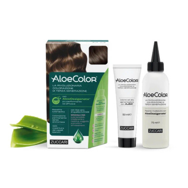 Zuccari - AloeColor Tintura per Capelli Colore 5.0 Castano Chiaro Confezione 140 Ml