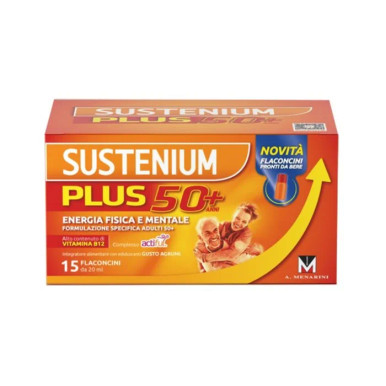 Sustenium - Plus 50+ Integratore Per Stanchezza e Affaticamento Confezione 15 Flaconcini