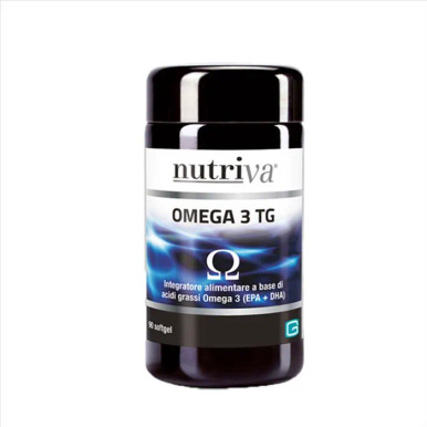 Nutriva - Omega 3 TG Integratore Sistema Cardiovascolare Confezione 90 Capsule Sotfgel