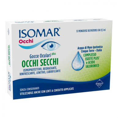 Isomar - Plus 0,2% Gocce Oculari Occhi Secchi Monodose Confezione 15 Flaconcini Monodose