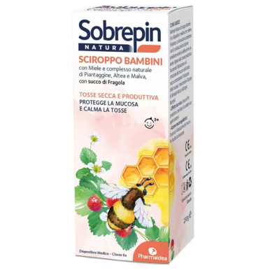Sobrepin - Natura Sciroppo Bambini per Tosse Secca e Produttiva Confezione 180 Ml