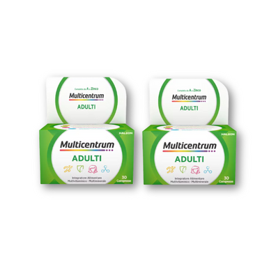 Multicentrum - Adulti Integratore Alimentare Vitamine e Minerali Confezione Bipack 30+30 Compresse