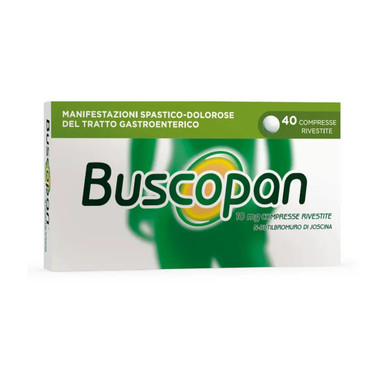 Buscopan - 10 Mg Manifestazioni Spastico Dolorose del Tratto Gastroenterico Confezione 40 Compresse Rivestite