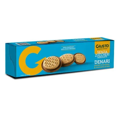 Giusto - Senza Zuccheri Aggiunti Denari Biscotti Confezione 120 Gr