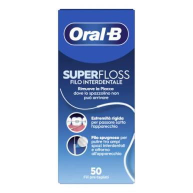 Oral B - P Superfloss Filo Interdentale Confezione 50 Fili Pretagliati