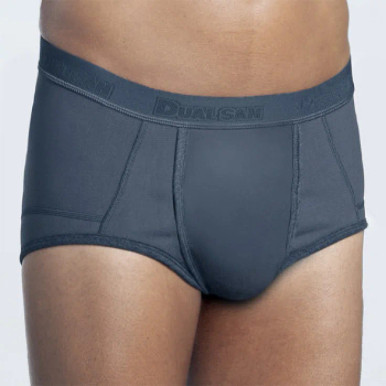 Dualsan - Slip Uomo Contenitivo Grigio Taglia 2 Confezione 1 Pezzo