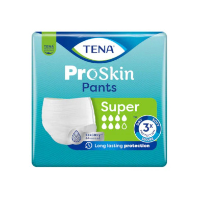 Tena - ProSkin Pants Super Mutandine Assorbenti Incontinenza Taglia M Confezione 10 Pezzi
