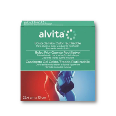 Alvita - Cuscinetto Gel Caldo Freddo Riutilizzabile Confezione 1 Pezzo 26,4 Cm x 13 Cm