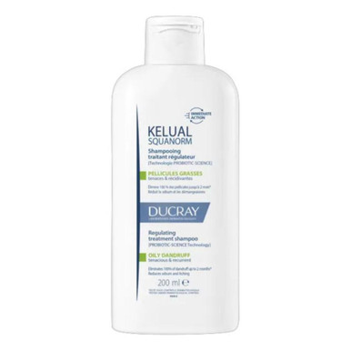 Ducray - Kelual Squanorm Shampoo per Forfora Grassa Confezione 200 Ml